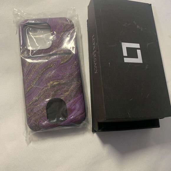 LUPA Legacy iPhone 13 Pro Wallet Case - Case with Card Holder New Purple Glamour - Picture 3 of 6